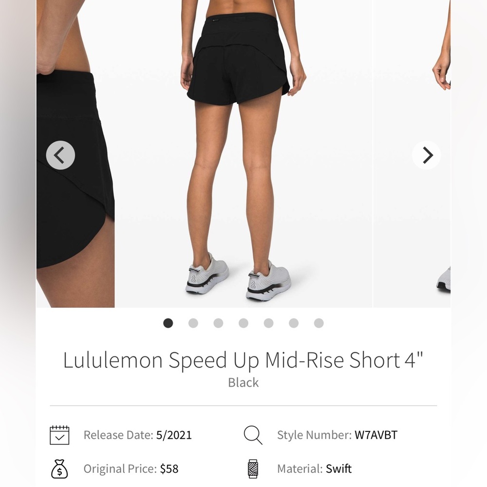 Lululemon Speed Up Mid-Rise Short 4"